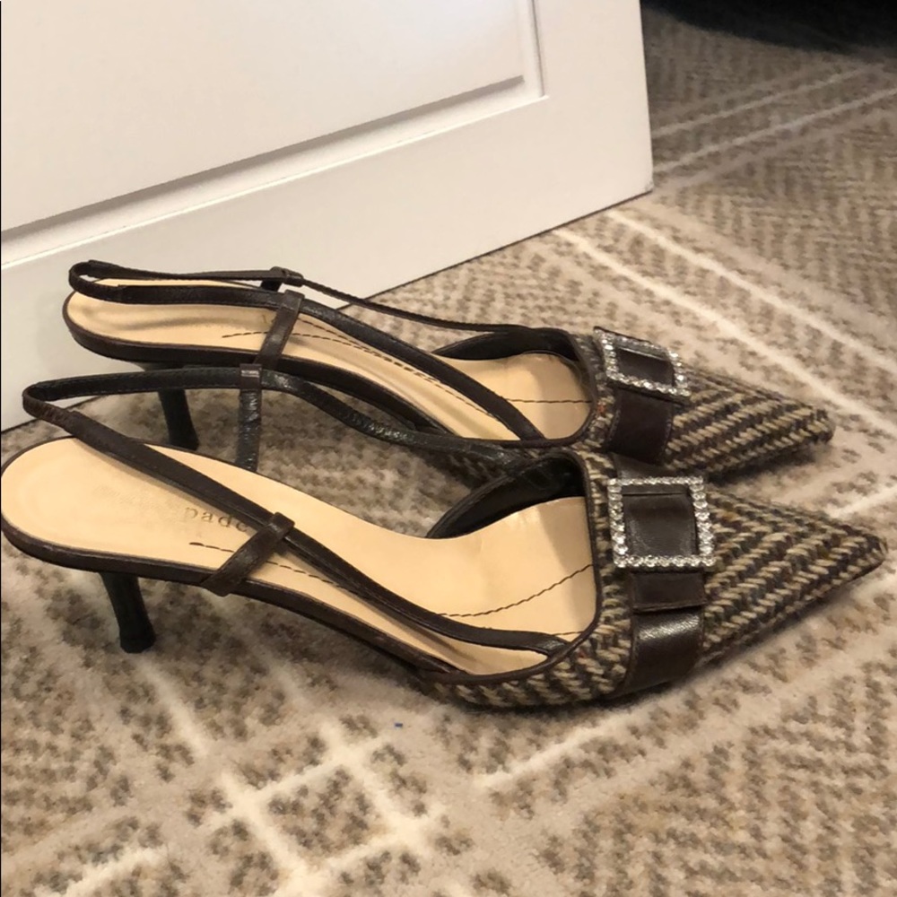 Kate spade brown tweed heels size 7
